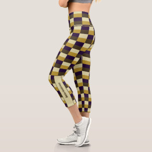 Golden Brown Colour Combination Capri Leggings