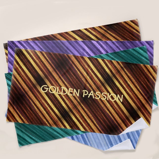 Golden Brown Diagonal Stripes Personalized Beach Towel (Creator Uploaded)