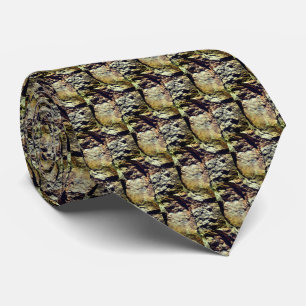 Golden Brown Granite Rock Nature Pattern  Tie