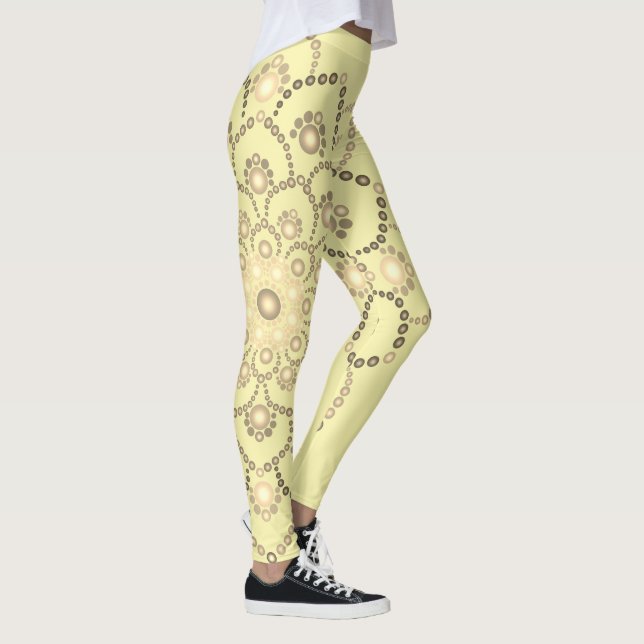 Golden-Brown Mandala Leggings (Right)