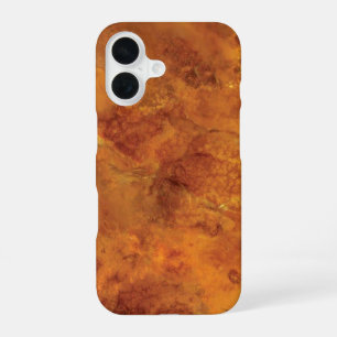 Golden brown marble iPhone 16 case