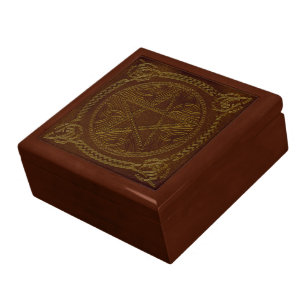 Golden Brown Pentagram & Celtic Knots - Gift Box 2