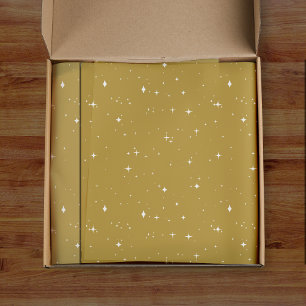 Golden Brown Star Pattern Tissue Paper
