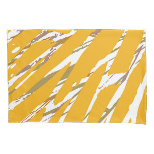 Golden Brush Elegance Pillowcase