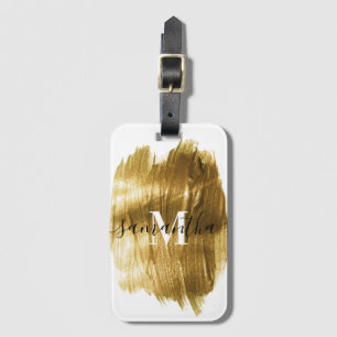Golden Brush Luggage Tag