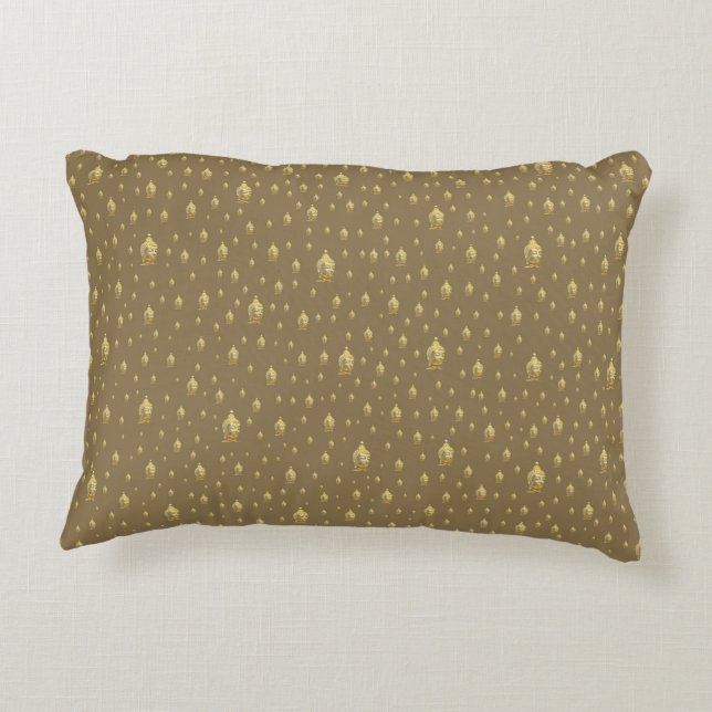 golden buddha accent pillow (Back)