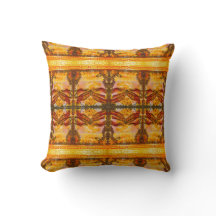 Golden Buddha Art Pillow by Deprise