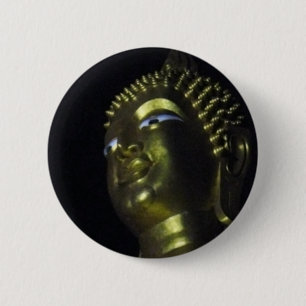 Golden Buddha at Night 2 Inch Round Button