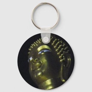 Golden Buddha at Night Keychain