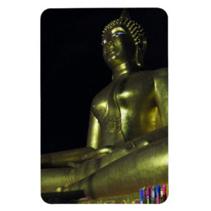 Golden Buddha at Night Magnet