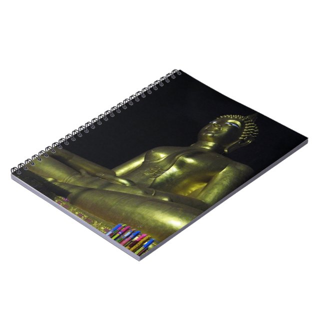 Golden Buddha at Night Notebook (Left Side)