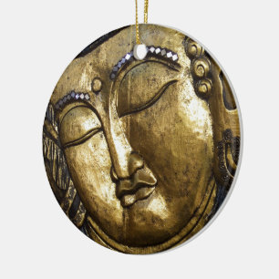 Golden Buddha Blessing Inspirational Love Ceramic Ornament
