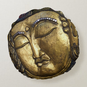 Golden Buddha Blessing Inspirational Pillow