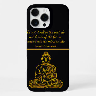 Golden Buddha in Calm Pose iPhone 16 Pro Max Case