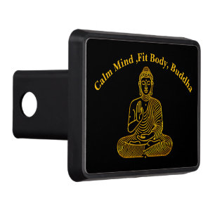 Golden Buddha in Calm Pose Trailer Hitch Cover