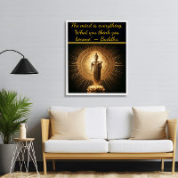 Golden Buddha in lotus meditation pose