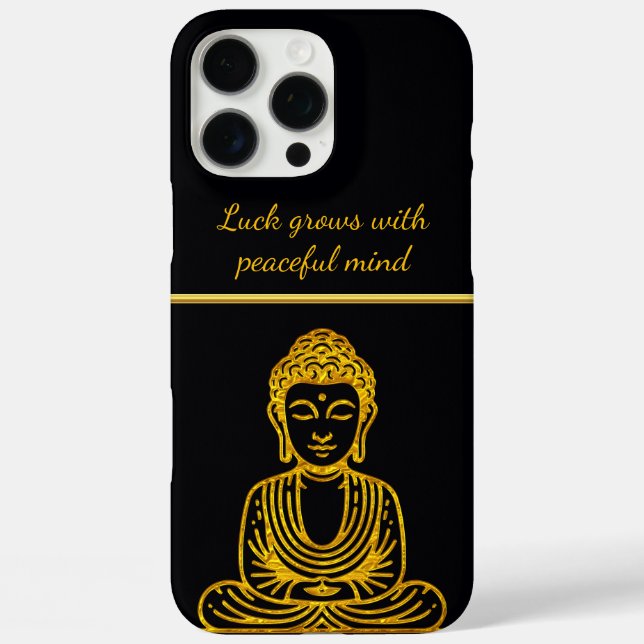 Golden Buddha in Peaceful Pose Case-Mate iPhone Case (Back)