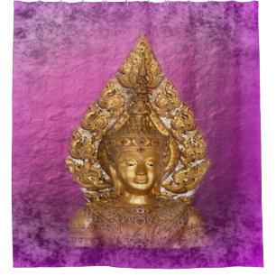golden buddha in purple