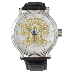 Golden Buddha Meditating Among Trees Watch
