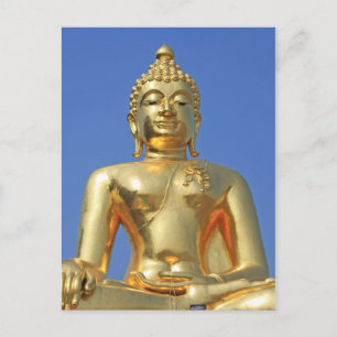 Golden Buddha Near The Golden Triangle Chiang Rai Postcard
