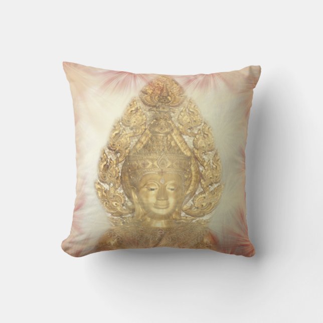 golden buddha throw pillow (Front)