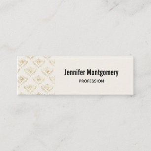 Golden Bumble Bee with a Crown Pattern Mini Business Card