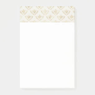 Golden Bumble Bee with a Crown Pattern Post-it Notes