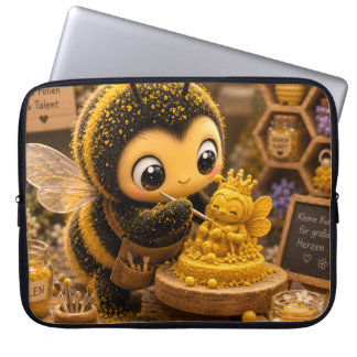 Golden Bumblebee in Bloom Dance.11 Laptop Sleeve