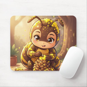 Golden Bumblebee in Bloom Dance.12 Mouse Pad