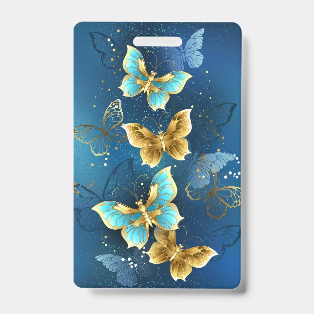 Golden butterflies badge (Front)