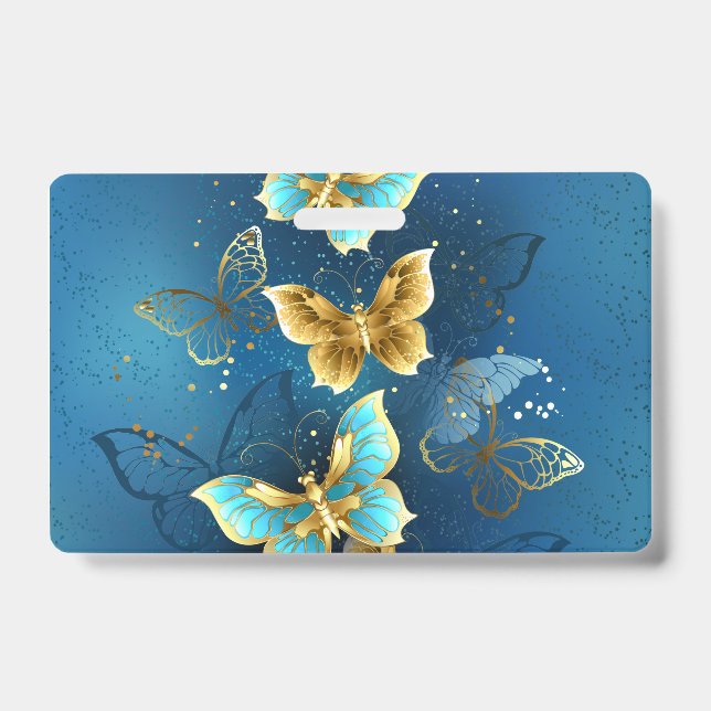 Golden butterflies badge (Front)