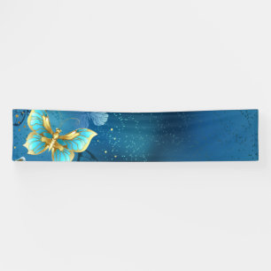 Golden butterflies banner