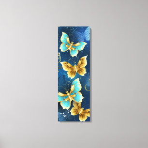 Golden butterflies canvas print