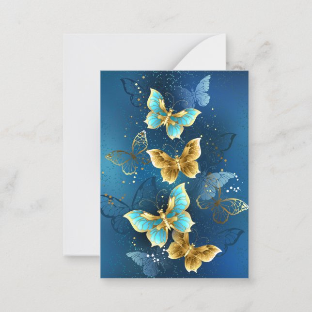 Golden butterflies card (Front)