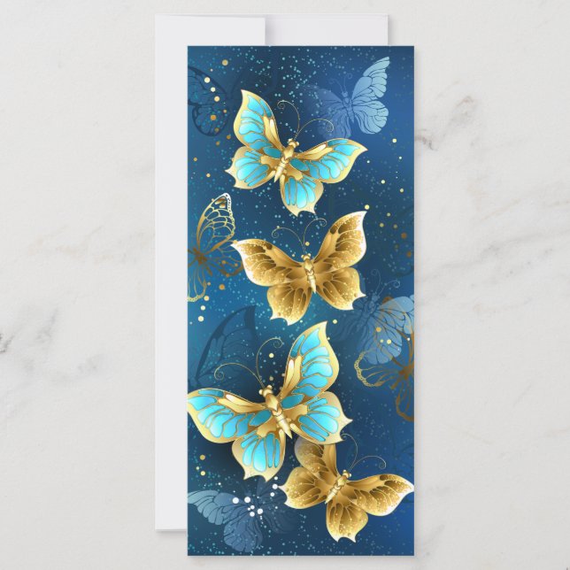 Golden butterflies card (Front)
