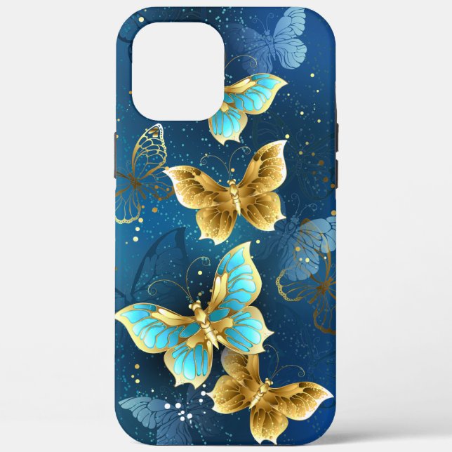 Golden butterflies Case-Mate iPhone case (Back)