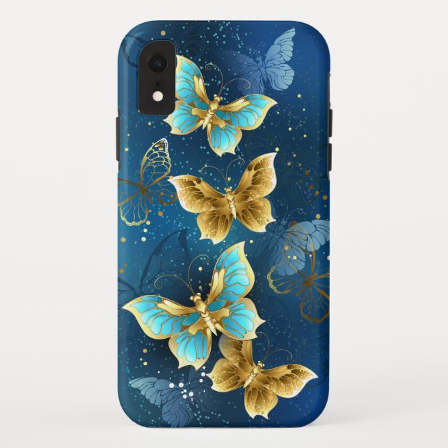 Golden butterflies Case-Mate iPhone case (Back)