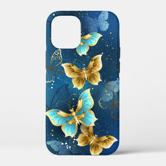 Golden butterflies Case-Mate iPhone case (Back)