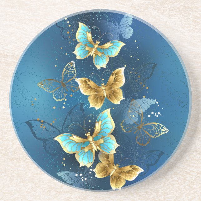 Golden butterflies coaster (Front)