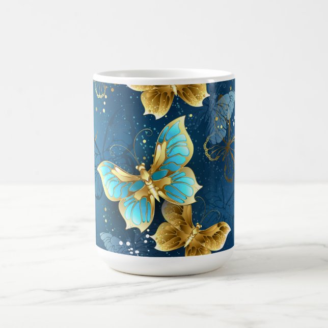 Golden butterflies coffee mug (Center)