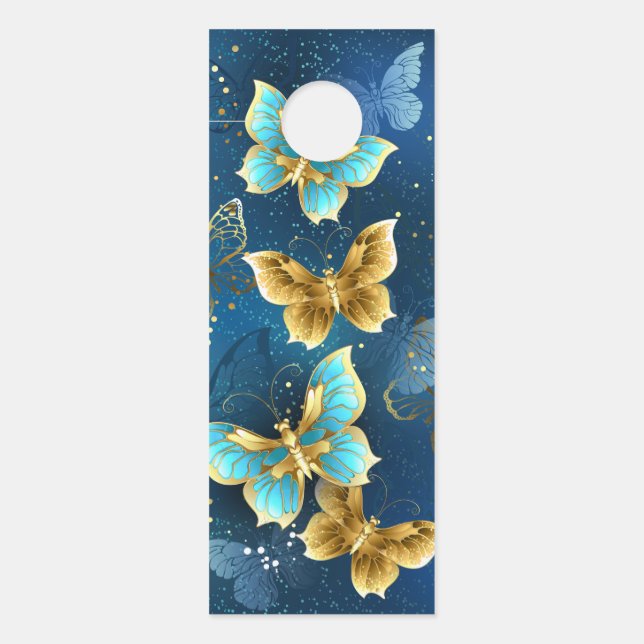 Golden butterflies door hanger (Front)