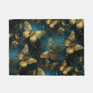 Golden Butterflies Door Mat
