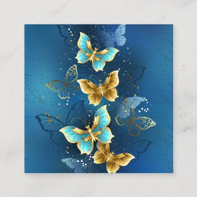 Golden butterflies enclosure card (Front)