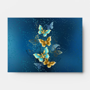Golden butterflies envelope