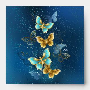 Golden butterflies envelope