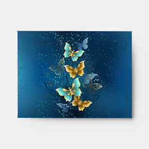 Golden butterflies envelope