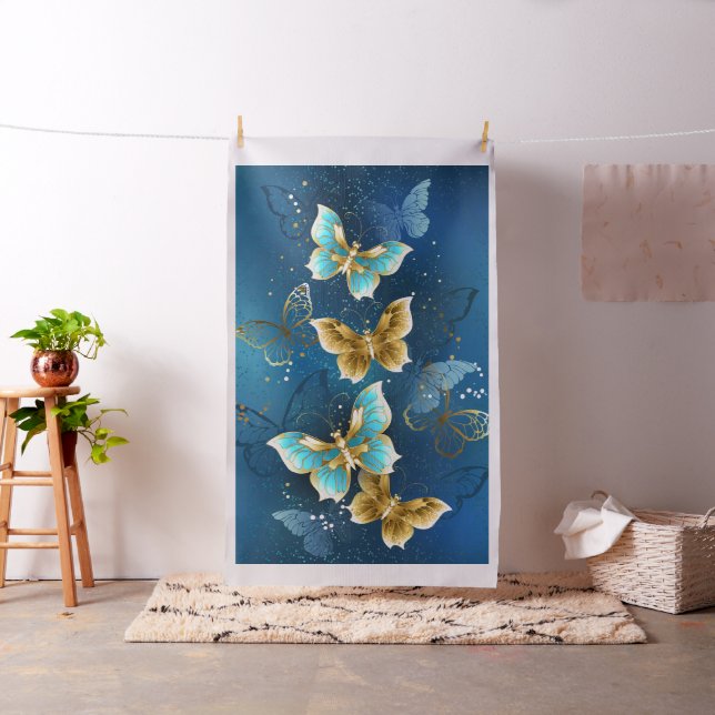 Golden butterflies fabric (In Situ)