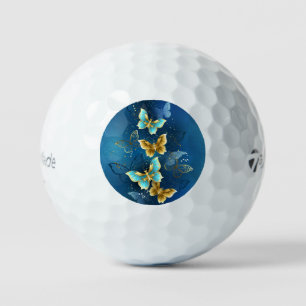 Golden butterflies golf balls