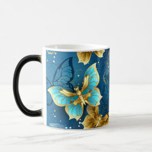 Golden butterflies magic mug
