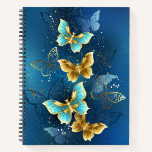 Golden butterflies notebook